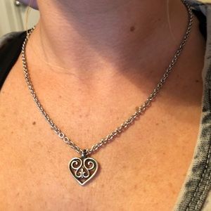 James Avery Heart Charm with Medium Cable Chain